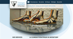 Desktop Screenshot of cliniquepodiatriquederepentigny.com